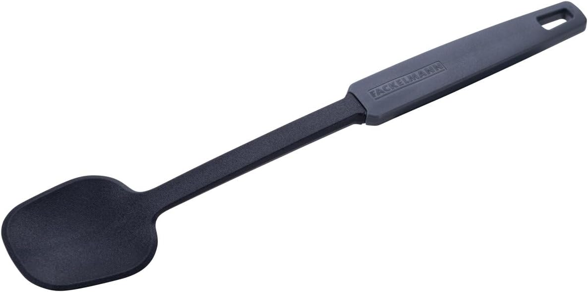 Fackelmann Cooking Spoon 2K - Heat-Resistant Kitchen Helper, Dishwasher Safe, Environmentally Friendly, Grey, 294 x 60 x 12 mm, Designed in Germany