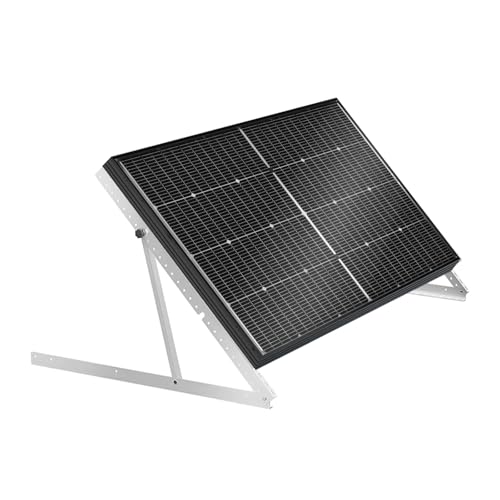 Image of BougeRV 12V N-Type 16BB 200W Bifacial Solar Panel Bundle with 41in Solar Panel Tilt Mount Brackets