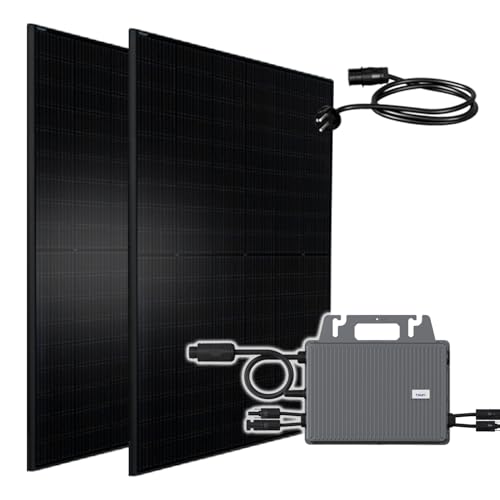 Balkonkraftwerk 1300W Solaranlage mit 800W TSUN Micro Wechselrichter WiFi Bluetooth, Glas-Glas...