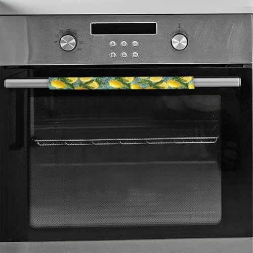 Image of Pardick Refrigerator Door Handle Covers Set of 2, Lemon Flowers Fridge Handle Covers Appliance Handle Covers Protector for Microwave Oven Stove Dishwasher, Keep Your Kitchen Appliance Clean