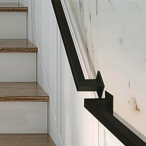 Rampe d'escalier noire pour sécuriser les marches intérieures et extérieures - 7