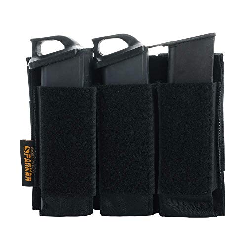 Tactical Pistol Holster Universal Adjustable Tactical Open Top Triple Pistol Mag Pouch #TOP5