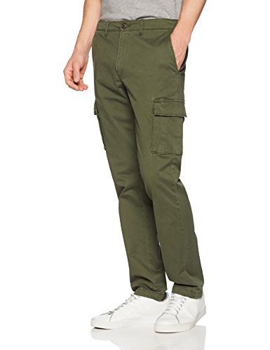 Goodthreads Men's Slim-Fit Vintage Comfort Stretch Cargo Pant, Dark Green, 28W X 32L #TOP3