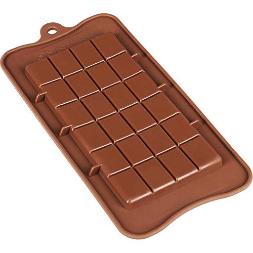 Clazkit - YH-614 Silicone Bar Chocolate Mould Break Apart Choc Block Mould (size : 19*16*2cm) , Chocolate colour