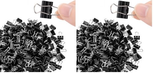 Image of OWLKELA 220 Pcs Binder Clips, 0.6 inch, Black (Pack of 2)