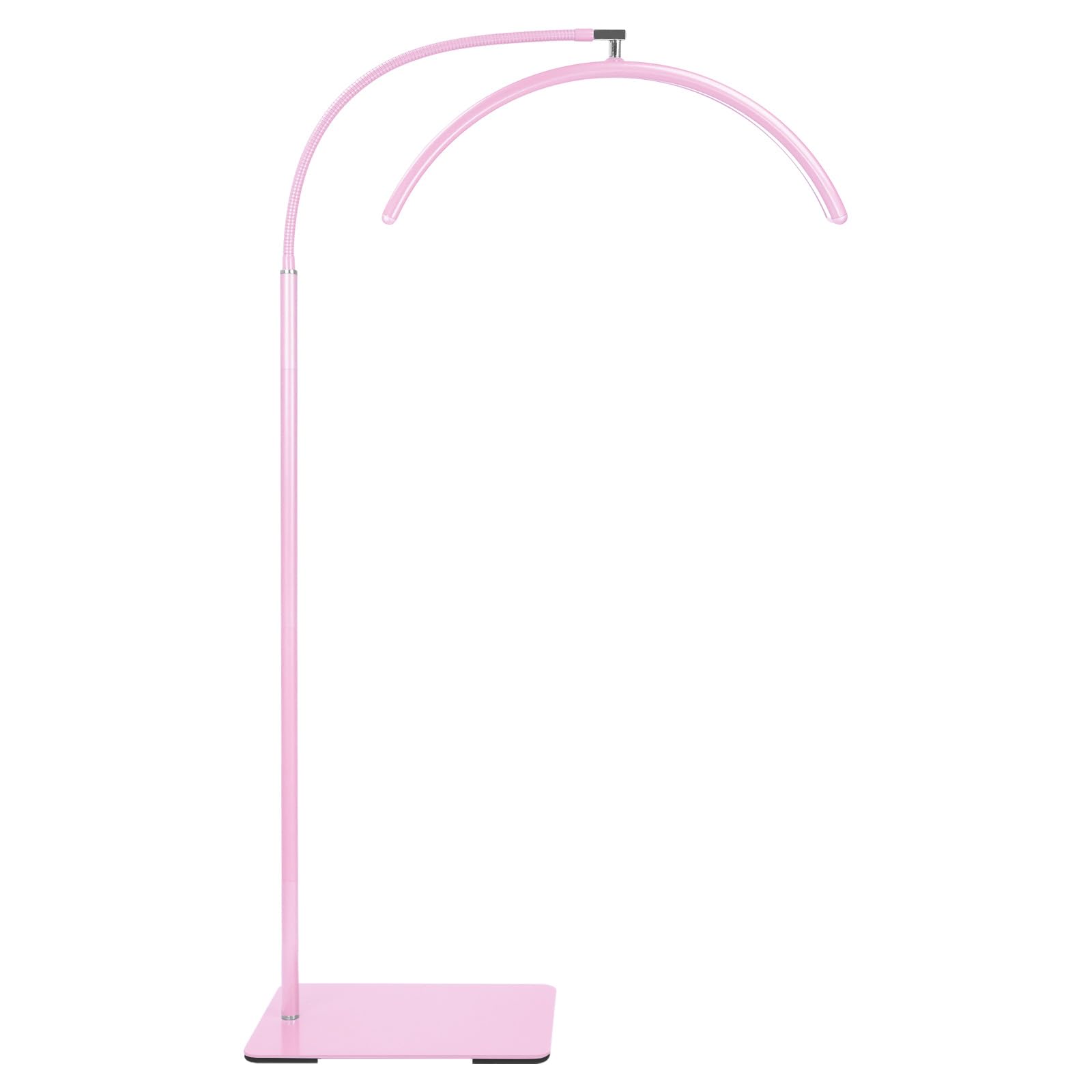 ZEKAHOV Half Moon LED Floor Light - Professional Shadow-Free, Dimmable Lamp | for Lash Techs, Estheticians & Tattoo Artists | Eyelash Extensions, Nail Art, Home & Office (Pink)