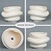 Teagas Ceramic Plant Pots Bonsai 10.6 Inch - Flower Pots for Indoor Plants, Large Plant Pots with Drainage Hole, Decorative Planter Outdoor Flower Pot for Office, Gift for Men Women, White