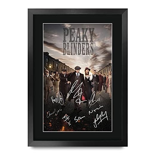 HWC Trading Peaky Blinders A3 Enmarcado Regalo De Visualización De Fotos De Impresión De Imagen Impresa Autógrafo Firmado por Ventiladores De Programa De TV