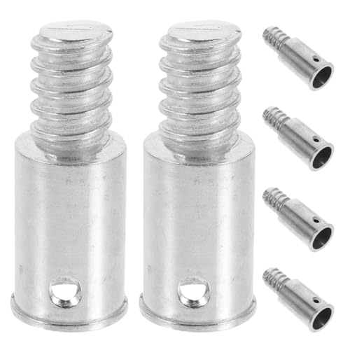 POPETPOP Conectores Roscados Metálicos Americanos 22 Mm, Kit 6 Piezas para Mangos de Trapeador y Escoba, Accesorio de Repuesto Resistente para Extensión y Suministro de Limpieza Doméstica