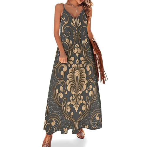 Robe de plage à bretelles imprimé schnauzer et col en V