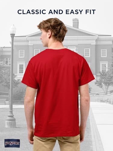 Image of JanSport NCAA Officially Licensed Campus Short Sleeve T Shirt for Men, Soft & Breathable Pre-Shrunk Cotton Crewneck T Shirt