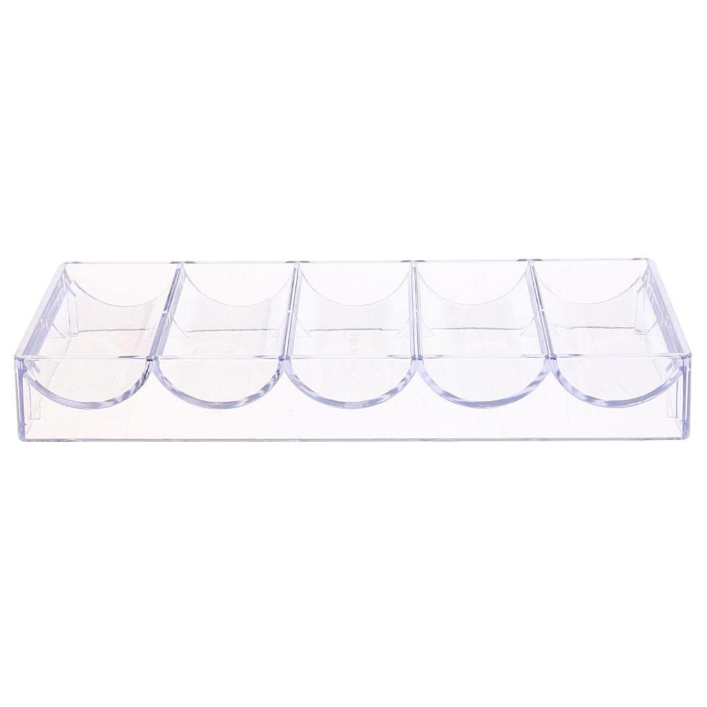 Stackable Acrylic Clear Poker Card Game Chip Tray 100 Chips Holder No Lid | Authentic Collector's Piece | Rare Collectible | 1 Piece Poker Chips Tray(No Lid)-image-0