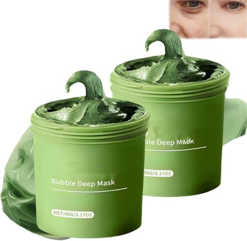 Mascarilla de Arcilla con Burbujas Profundas, Mascarilla de Arcilla Limpiadora Profunda para Limpiar Poros y Puntos Negros (2pc)