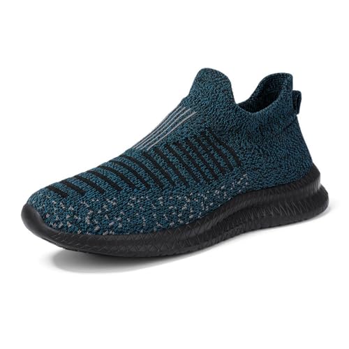 Sim Racing Shoes for Men Slip On Home Gaming Grip Sock Slippers Lightweight Casual Comfort Wear Barefoot Driving Shoes Non slip Grippy Sole for Euro Truck Simulator Game Cockpits Petals Karting Indoor (Blue