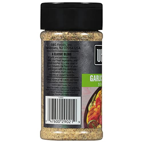 Weber Garlic Parmesan Seasoning, 4.3 Ounce Shaker (Pack of 12) - image 4