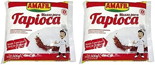 Amafil Flour 500g 17.6oz Massa Para Pack, Tapioca, 17.5 Ounce, (Pack of 2)