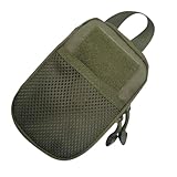TOYANDONA Bolsa Médica Táctica Portátil de Emergencia Resistente y Duradera con Diseño Colgante para Camping Senderismo y Uso al Aire Color Verde Militar sin Adhesivo Cruzado