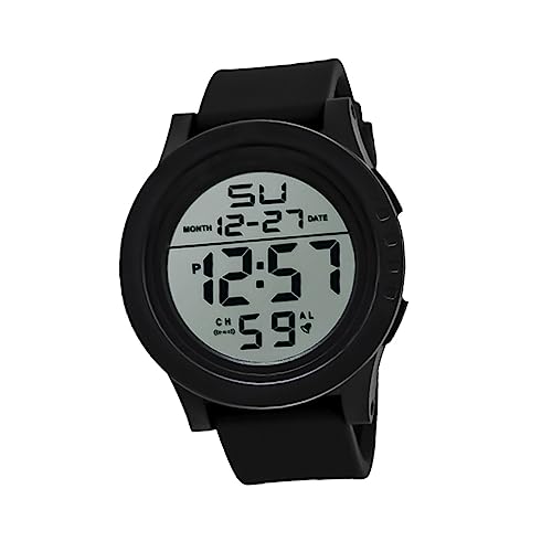 TOGEVAL 腕時計 メンズ 大型スクリーンデジタルウォッチ 防水 ストップウォッチダウン デュアルム アラーム機能付 スポーツ用 男女兼用