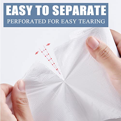 Small Trash Bags 4 Gallon - Unscented 4 Gal Bathroom Trash Bags, Small Garbage Bags For Bathroom Office Bedroom, White 4 Gallon Trash Bag Plastic Mini Small Trash Can Liners, 80 Count #TOP4