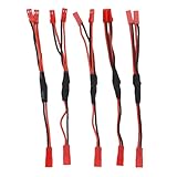 5PCS JST Plug Splitter JST Female to JST Male Y Cable Harness Wire 15.5cm Extension Cord for Mini ESC 030 050 180 Motors