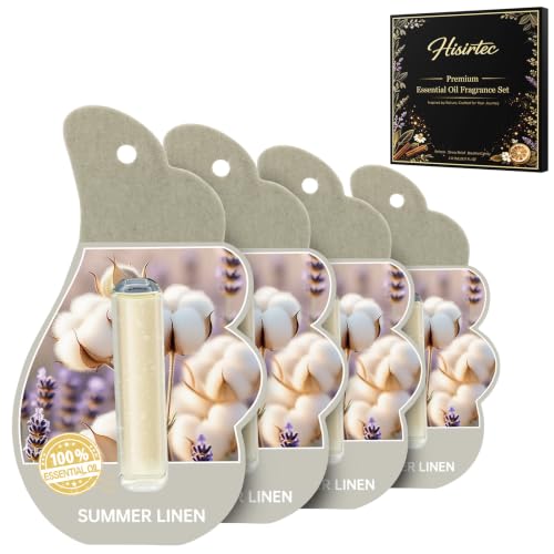 Image of Hanging Car Air Freshener Adjustable Fragrance Control Summer Linen 4 Pack