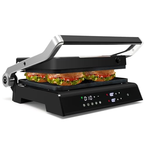 GOPLUS 2000W Kontaktgrill, Panini Pressgrill mit 5...