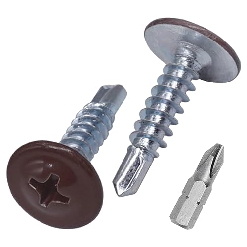SKIR'CO (Pack of 50 pcs) Painted 4.2 x 16 mm Self Drilling Screws, Phillips Modified Truss Head, Sheet Metal Screw