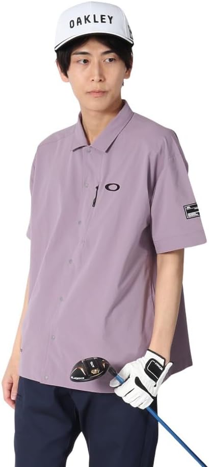 オークリー ( OAKLEY ) ゴルフウェア ポロシャツ 半袖 SKULL BREATHEABLE WOVEN SHIRTS 434177JP ホワイト系 サイズ M，. : オークリー（OAKLEY） ゴルフウェア 吸汗 速乾 接触冷感