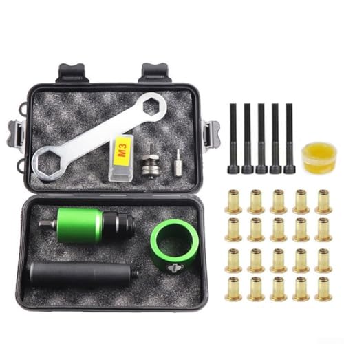 Kit adaptador de herramienta de remache eléctrico con mandriles y tuercas de inserción de tuercas para un mejor rendimiento de remachado con taladros eléctricos y trinquetes (3)