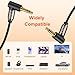 J&D 3.5mm Aux Cable 6ft (2 Pack), Gold Plated 3.5mm Male to Male Stereo Audio Aux Cable 90 Degree Right Angle Compatible for iPhone, Galaxy, Headphone, Car, Speakers and All Other Devices