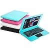Bigmachine Windows 10 Ordinateur Portable Mini 10,1 Pouces 32 Go Clavier AZERTY Français Ultra Mince et léger Netbook Quad Core PC HDMI Webcam Netflix Youtube (Bleu)