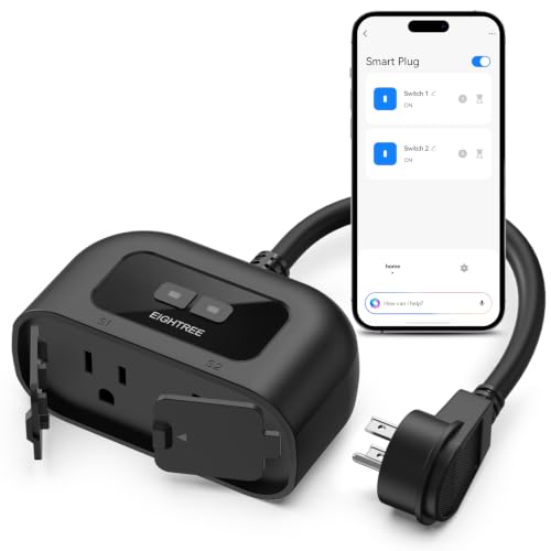 EIGHTREE Outdoor Smart Plug Dual