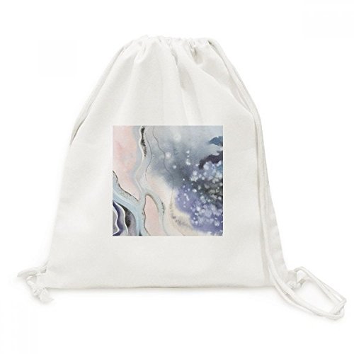 Sac à dos cordon encre aquarelle en toile pour ranger vos affaires