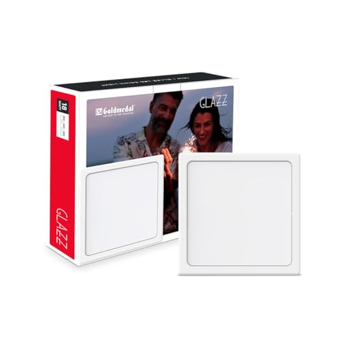 Image of Goldmedal Glazz 18W Square Ceiling Light |Recessed LED Downlight for False Ceiling |Cut Out :8.03 Inch|Downlight for Home,Hall,Room,Kitchen,Office,Shop |Cool Daylight (6500K)