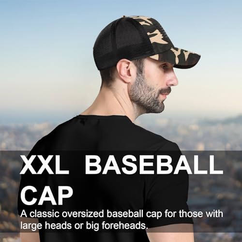 Image of Oversize XXL American Flag Trucker Hat | Big Heads, Adjustable Mesh Snapback, Baseball Cap, 3D Embossed Flag