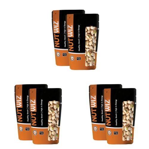 Image of Nutwiz Roasted and Salted Pistachios 500 Grams (250g X 2) - Tasty Crunchy Healthy Nut Snack | Pista Dry Fruit | Rich in Protein, Fiber & Antioxidants | Great for Kids During Study Time and Office Breaks | Vegan Friendly Pista | Low Calorie - Lightly salted Pistachios