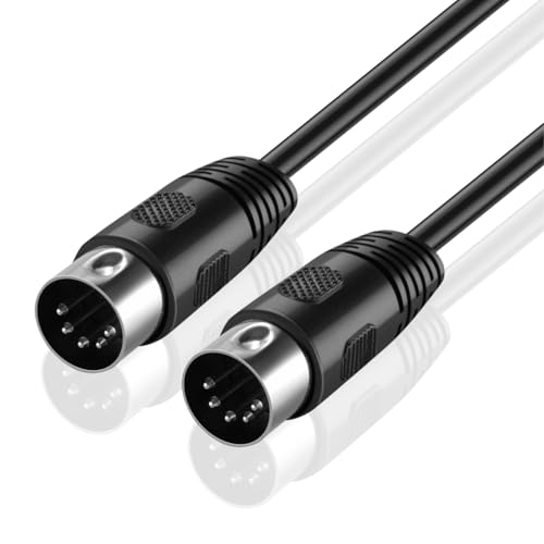 TNP MIDI Câble (1FT, 1 Boîte) - 5 Épingle DIN Hommes Audio MIDI à MIDI Connecteur Interface Jack câble fil de connexion