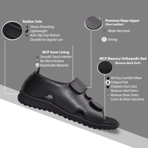 Image of DR PLUS Men's Healthcare, Diabetic and Orthopedic Light Weight MCR /MCP Footwear /Sandals /Slipper /Chappal