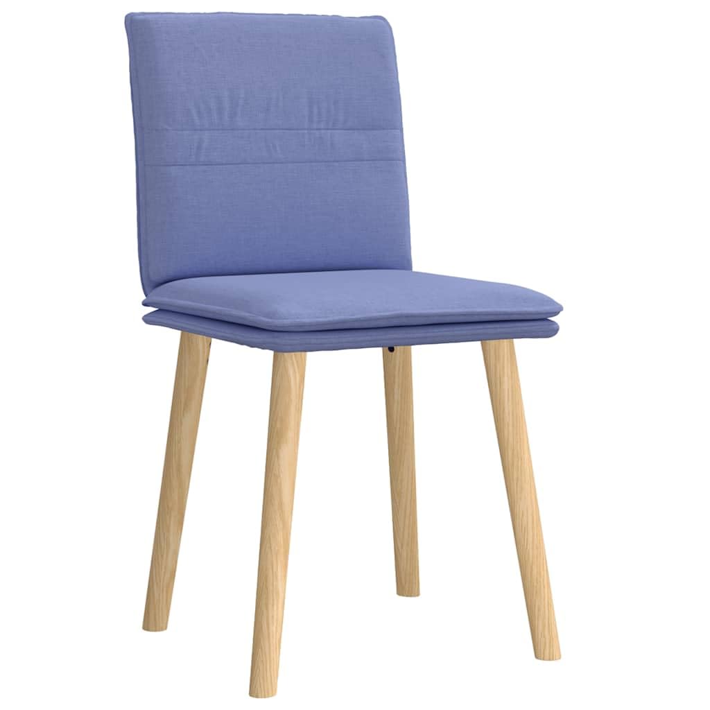Juego de 2 sillas de comedor de tela vaquera acolchada con respaldo ergonómico y asiento de espuma, marco de madera de caucho macizo, adecuado para cocina, salón, comedor