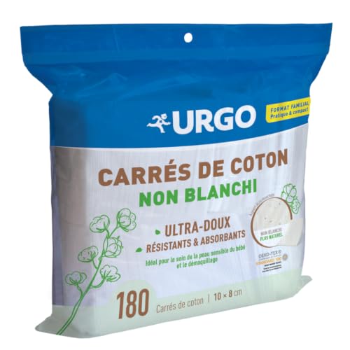 Urgo Carrés de Coton Bébé Ultra-Doux Absorbants OEKO-TEX® x180