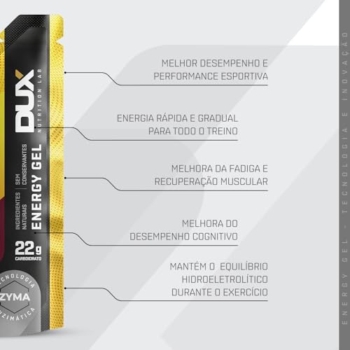 Dux Nutrition Energy Gel com Cafeína 10 unidades - Tangerina
