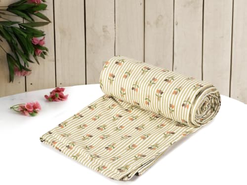 Image of Amazon Brand - Umi AC Dohar Blanket for Single Bed | 100% Cotton 160 TC | Soft Lightweight Three Layer Quilt | 57x87 Inches | Beautiful Elegant Design