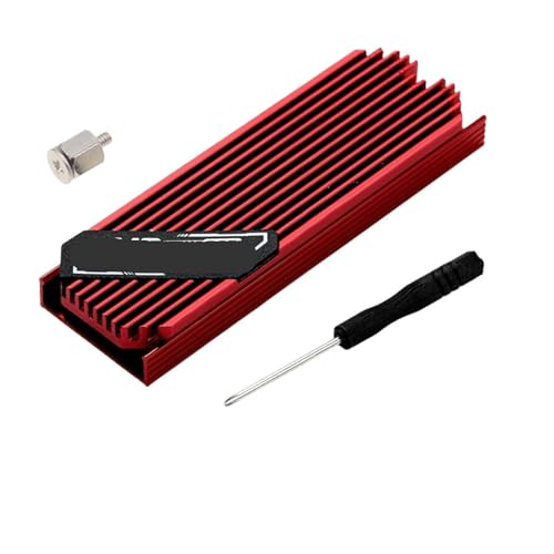 Dissipateur thermique M2 2280 aluminium rouge haute conductivité pour SSD