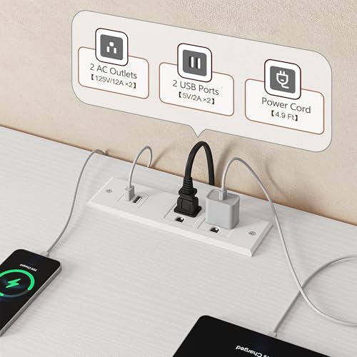Image of 75.5 inch Long TV Stand for 85 /80 /75 inch TVs with LED, Power Outlets & 10 Drawers | White Television Stands with 2 Separate Wood Shelves, Spacious Storage,Sturdy Metal Frame for Bedroom Living Room