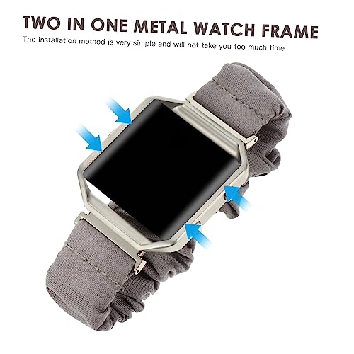 Correa Fitbit Blaze con marco VILLCASE banda de cuello grande para reloj inteligente deportivo 5