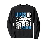 Ce modèle portant le slogan « Lungs on Vacation Mind Floating » est conçu pour les nageurs et les plongeurs.