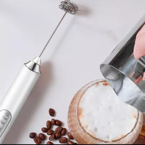 Mini Mixer Portátil USB Recarregável, Compacto, 2 Cabeças Espumador de Leite, Batedor de Óvos Fácil
