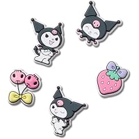 Crocs Jibbitz Cartoon Character Shoe Charms, Sanrio Kuromi, 5 Pack