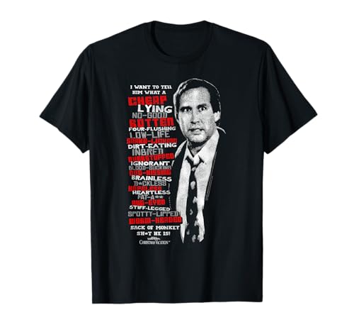 Warner Bros. Christmas Vacation Profanities T-Shirt - Women's, Adult, Black, Short Sleeve, Small, Crew Neck, Cotton 100% Polyester 0%, Movie-Themed, Unique Design