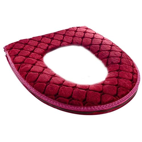 ZYONG Toilettensitzmatte, weich, warm, Toilettensitzkissen, beheizbarer Toilettensitzbezug, waschbare Füllung, Badezimmer, verdickte Sitzkissen, Dekor